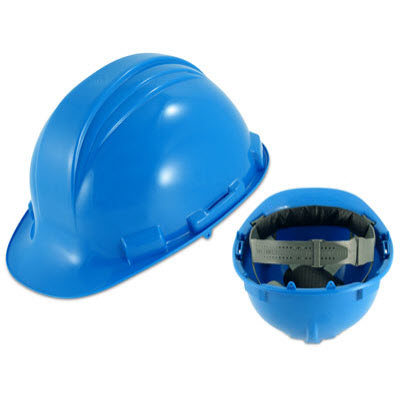 NORTH A79-07 Peak Sky Blue HDPE 4-Point Pinlock Nylon Suspension Cap Style Hardhat